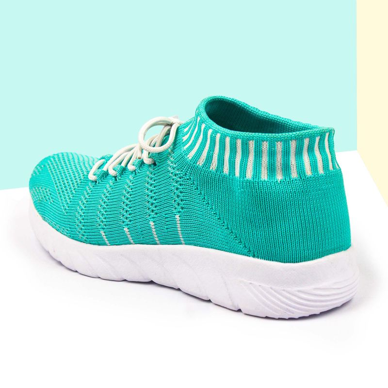 Women's Lightweight Athleisure Knitted Active Wear Slip-On Sneaker Shoes for Sports, Athletics and Walking_Sea Green