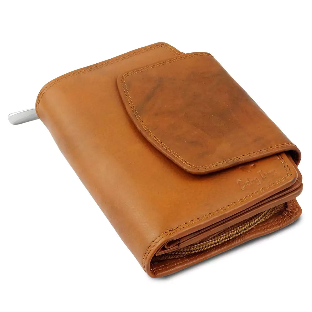 Women Handbag Stylish Women Convertible Clutch Purse Wallet RFID Blocking Trifold Card Holder Ladies Clutch With ID Window (Brown)