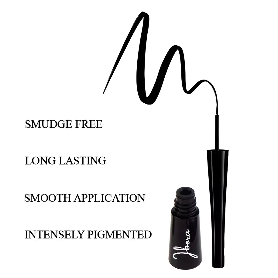 Ibora Liquid Waterproof Eyeliner Quick Drying Smudge Resistant Long Lasting 16 Hour Wear Precise Ultra Fine Blue
