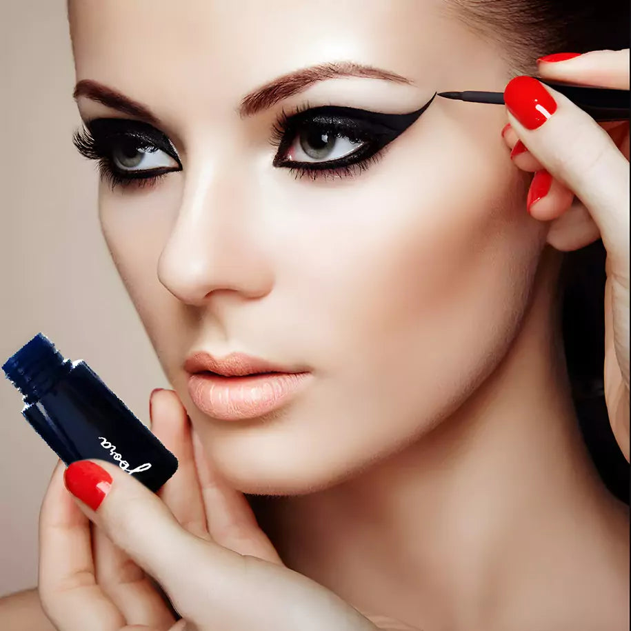 Ibora Liquid Waterproof Eyeliner Quick Drying Smudge Resistant Long Lasting 16 Hour Wear Precise Ultra Fine Blue