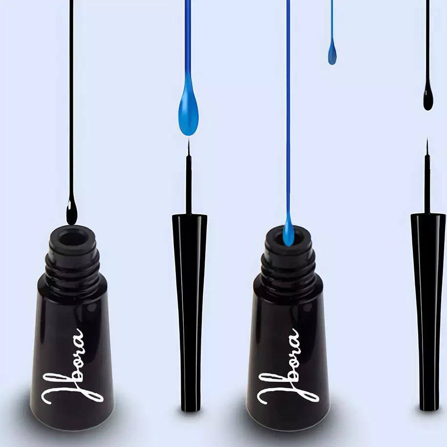 Ibora Liquid Waterproof Eyeliner Quick Drying Smudge Resistant Long Lasting 16 Hour Wear Precise Ultra Fine Blue