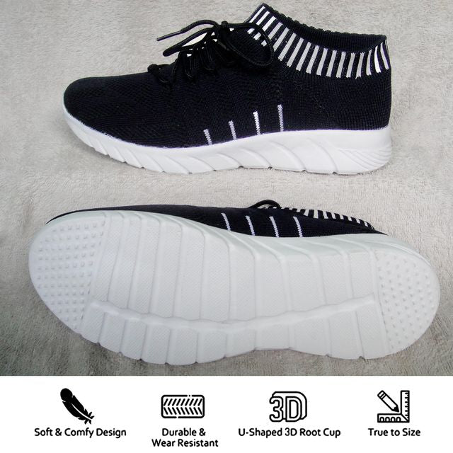 Women's Shoes for Walking Gym Training,Casual, Sports,Slip-On,Lightweight Lace up Athletics Slipon Running Sneaker for Ladies and Girls Navy