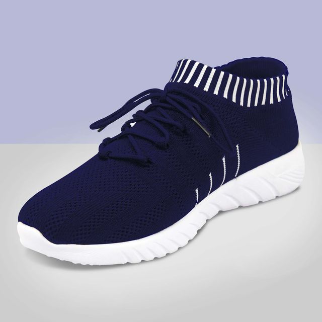 Women's Shoes for Walking Gym Training,Casual, Sports,Slip-On,Lightweight Lace up Athletics Slipon Running Sneaker for Ladies and Girls Navy