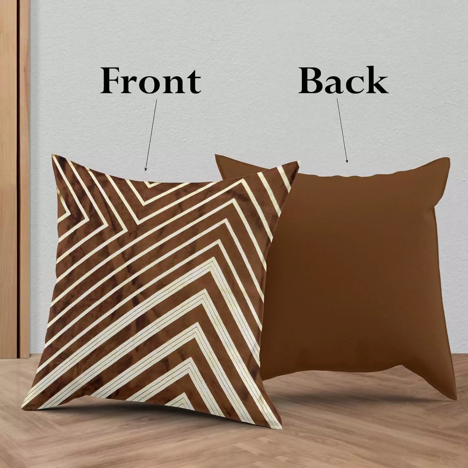 Luxury Black & Gold Geometric Stripped Pattern Printed Pillow Cover -16x 16 Inch Black Gold Velvet Cushion Cover - Set Of 4 Square Hidden Zipper Cushion Case, Great for Sofa, Bedroom,Yard,Living Room Decoress