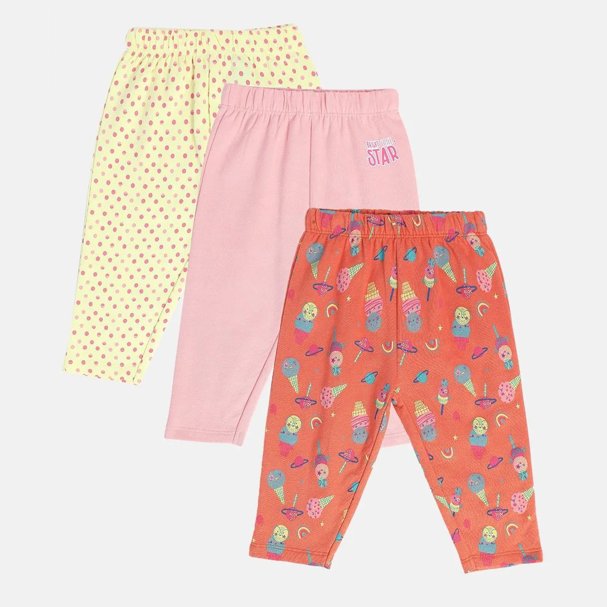 MINI KLUB Girls Multi Color Legging (PACK OF 3)