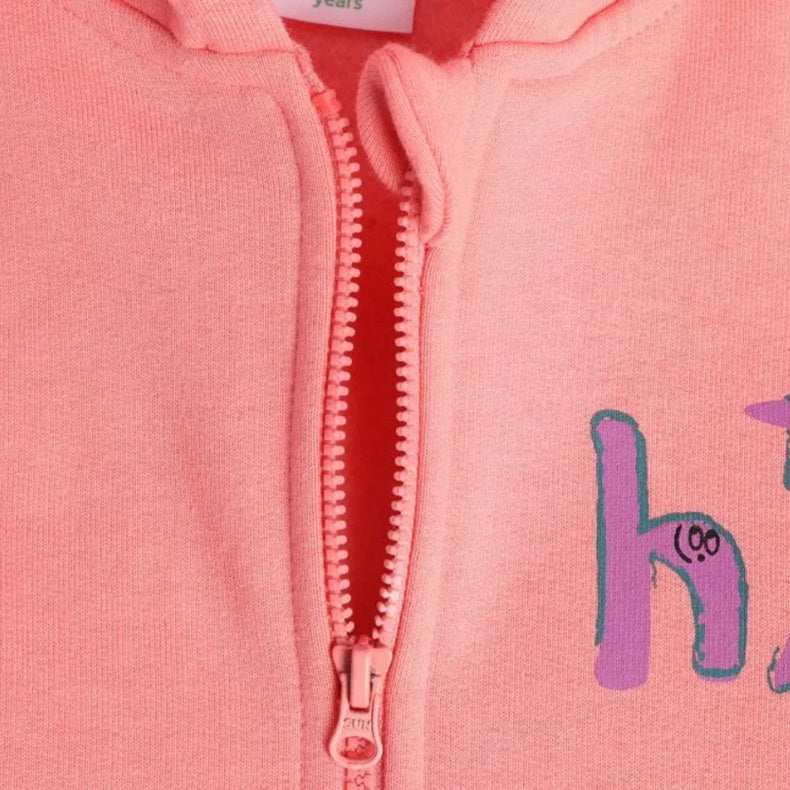 MINI KLUB Kids Pink Solid Full Sleeves Hoodie Jacket