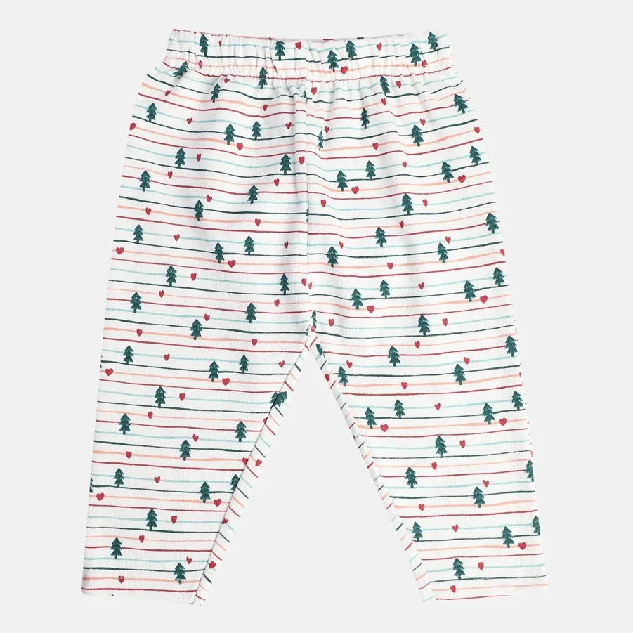 MINI KLUB Multi Color Legging For Baby Girls (PACK OF 3)