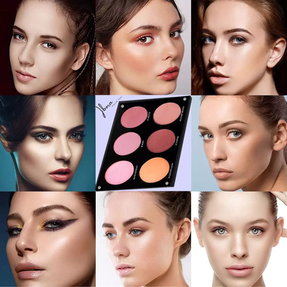 IBORA Bronzer Pallet Kit & Highlighting Powder - Cruelty Free & Paraben Free - 6 Shades for a Natural Glow