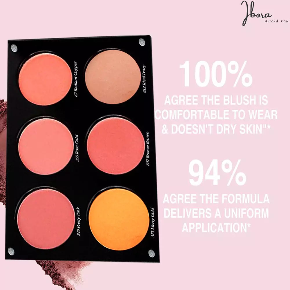 IBORA Colors Blush Palette Matte Mineral Blush Powder Bright Face Blush Highlighters Highly Pigmented Long Lasting Face Makeup Kit Professional Facial Beauty Cosmetic Makeup Blush.(36g)