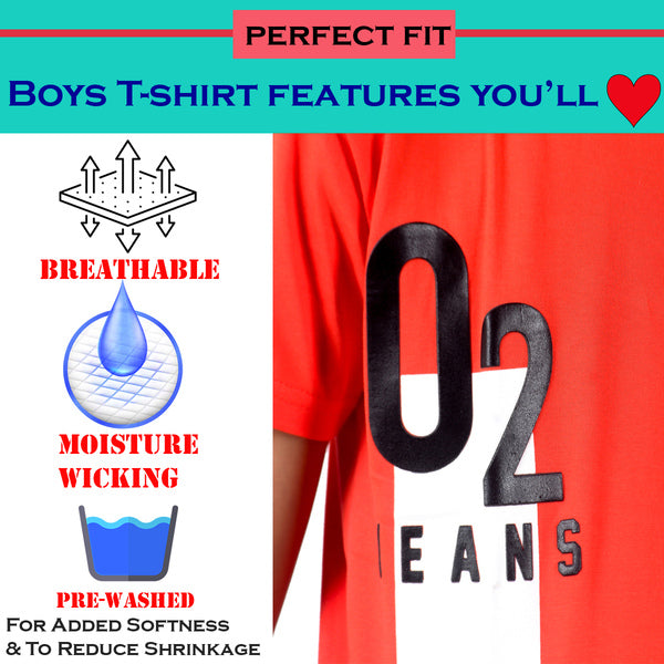 Babies Toddlers and Boys'Printed Short Sleeve Crewneck Cotton Soft Tee Shirts_Carrot