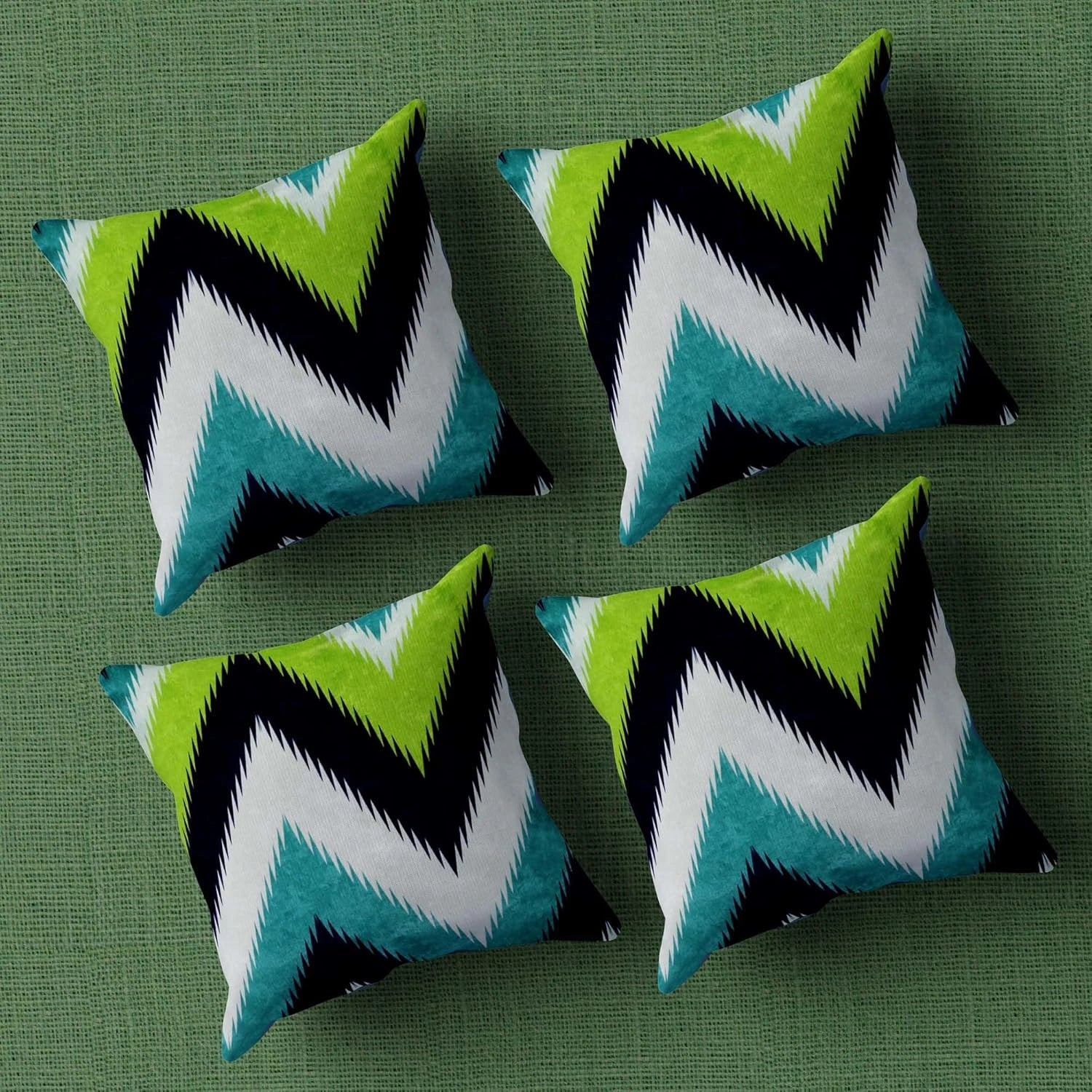 Cotton Geometric HD Digital Print Cushion Covers_16x16 Inch_Pack Of 4