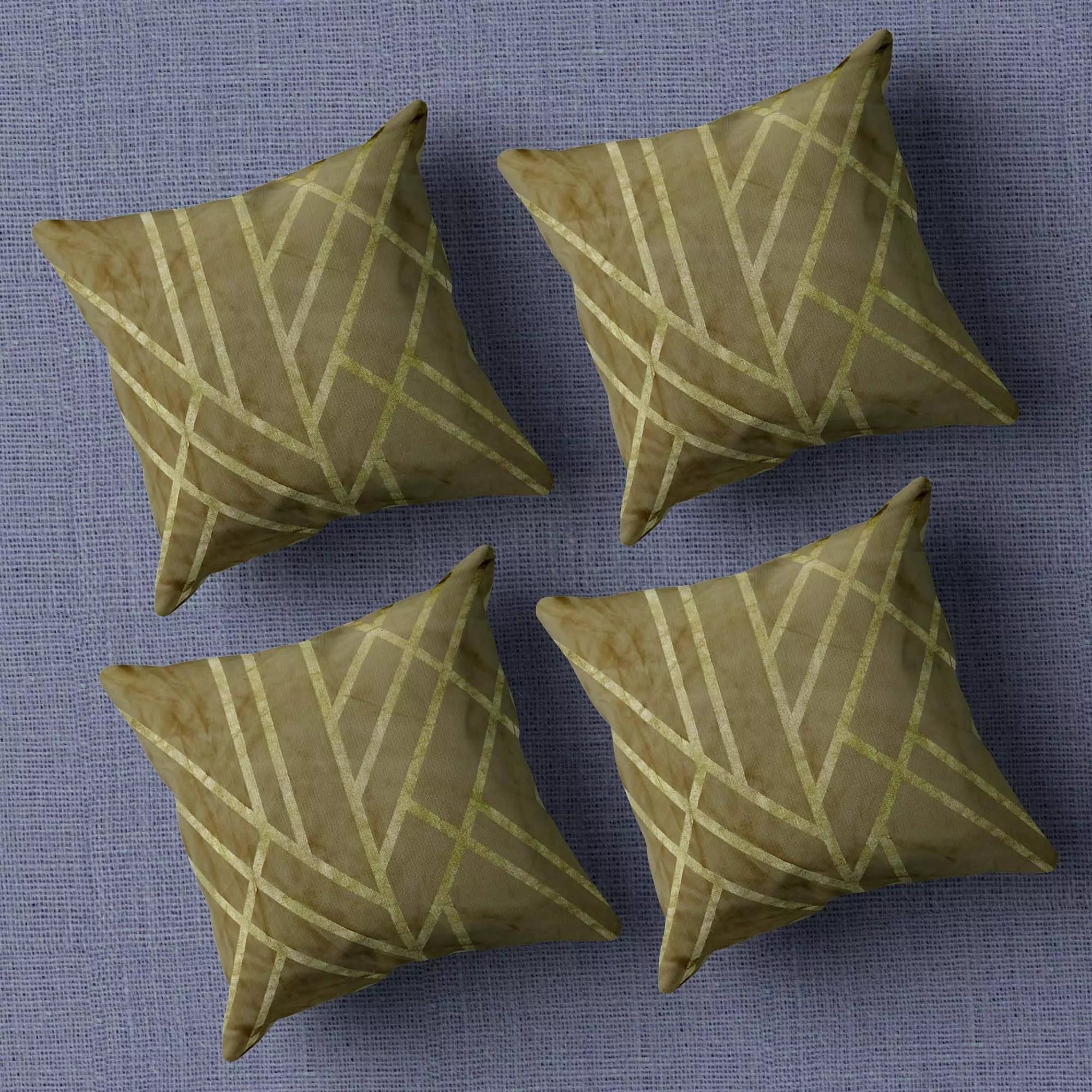 Luxury Gold Geometric Stripped Pattern Printed Pillow Cover -16x 16 Inch Black Gold Velvet Cushion Coverrere
