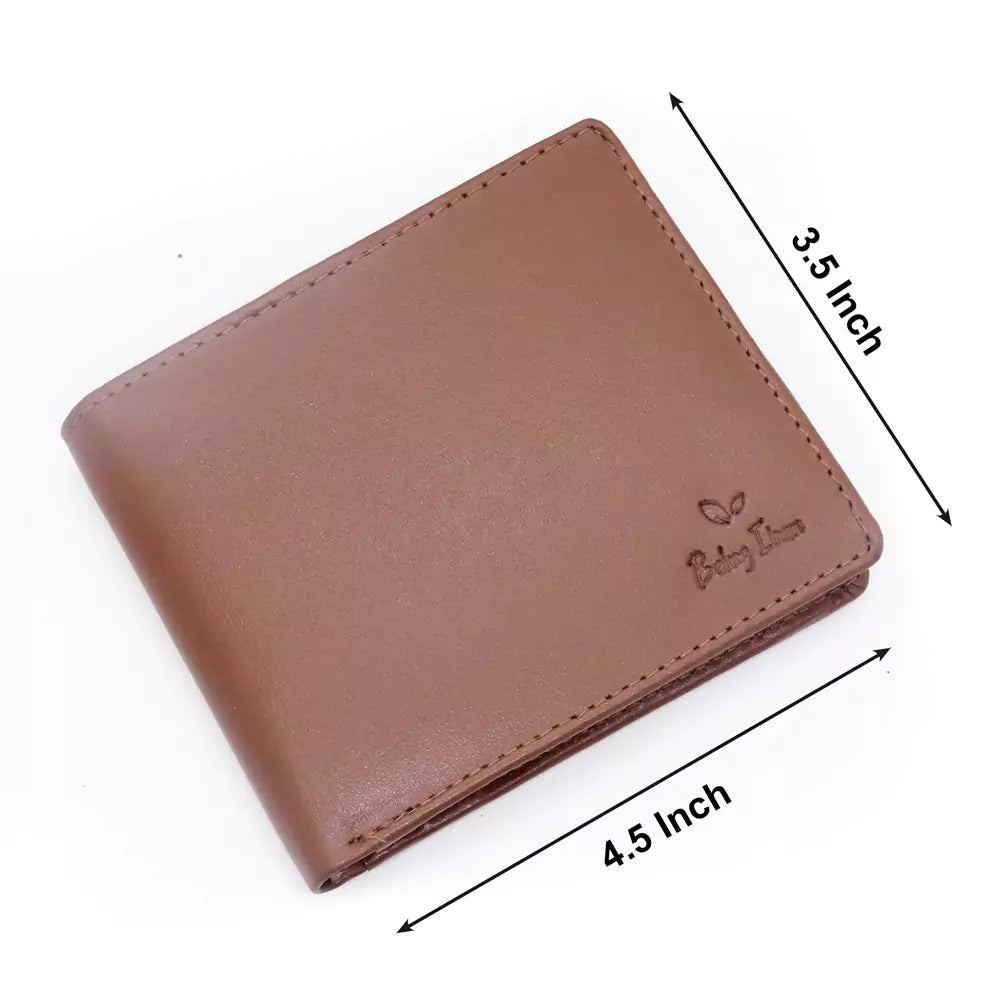 Wallet for Men-Genuine Slim Leather RFID Blocking Bifold Stylish Wallet With 2 ID Window Money Clip Wallet with ID Window Gift Box