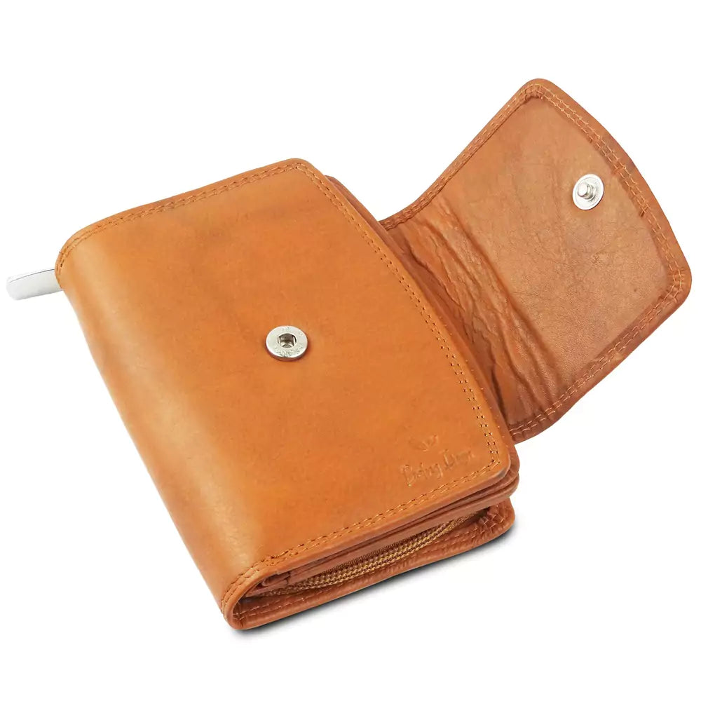Women Handbag Stylish Women Convertible Clutch Purse Wallet RFID Blocking Trifold Card Holder Ladies Clutch With ID Window (Brown)