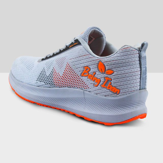 Mens Lightweight Athletic Running Walking Gym Shoes Casual Sports Shoes Fashion Sneakers Walking Shoes_Grey/Orange