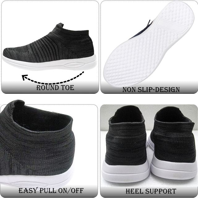 Mens Walking Shoes Lightweight Breathe Mesh Running Shoes Slip On Fashion Tennis Sneakers Comfort Gym Workout Shoe