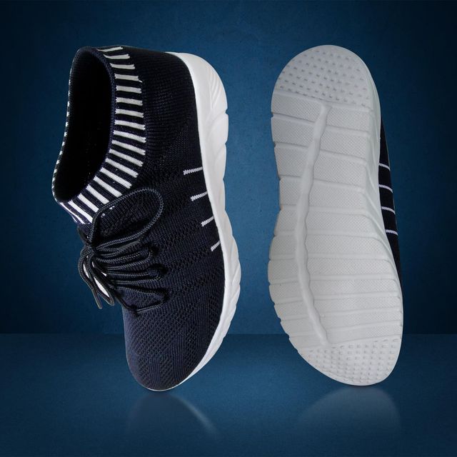 Women's Shoes for Walking Gym Training,Casual, Sports,Slip-On,Lightweight Lace up Athletics Slipon Running Sneaker for Ladies and Girls Navy