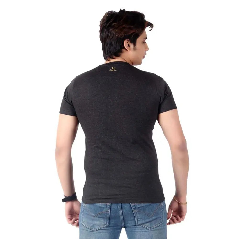 Men's Slim-Fit Eversoft Premium Cotton Printed Short Sleeve Crewneck Tshirt,Breathable & Tag Free Halloween Tees For Men_Grey