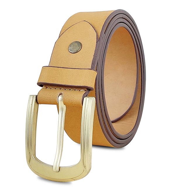 Hand Made Womens Casual Belts With Heavy Duty Metal Buckle_Mellow