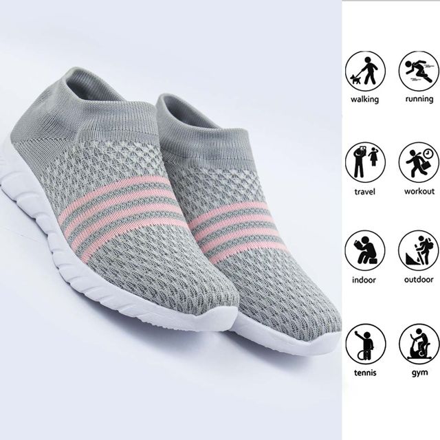 Casual Shoes for Running, Gym and WalkingSports Running Shoes for Women's & Girl's_Grey
