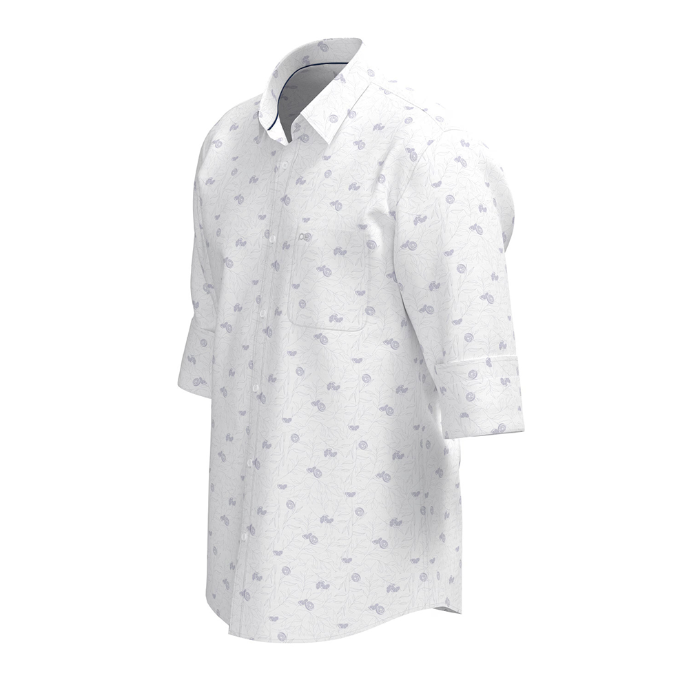 PETER ENGLAND PRINTED FULLSHIRT(White)