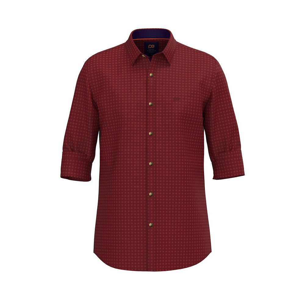 PETER ENGLAND FULLSHIRT(Red)