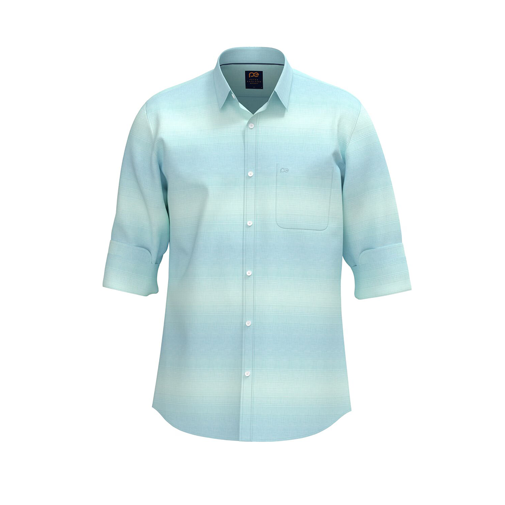 PETER ENGLAND FULLSHIRT(Aqua)