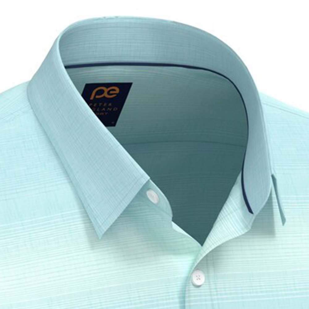 PETER ENGLAND FULLSHIRT(Aqua)