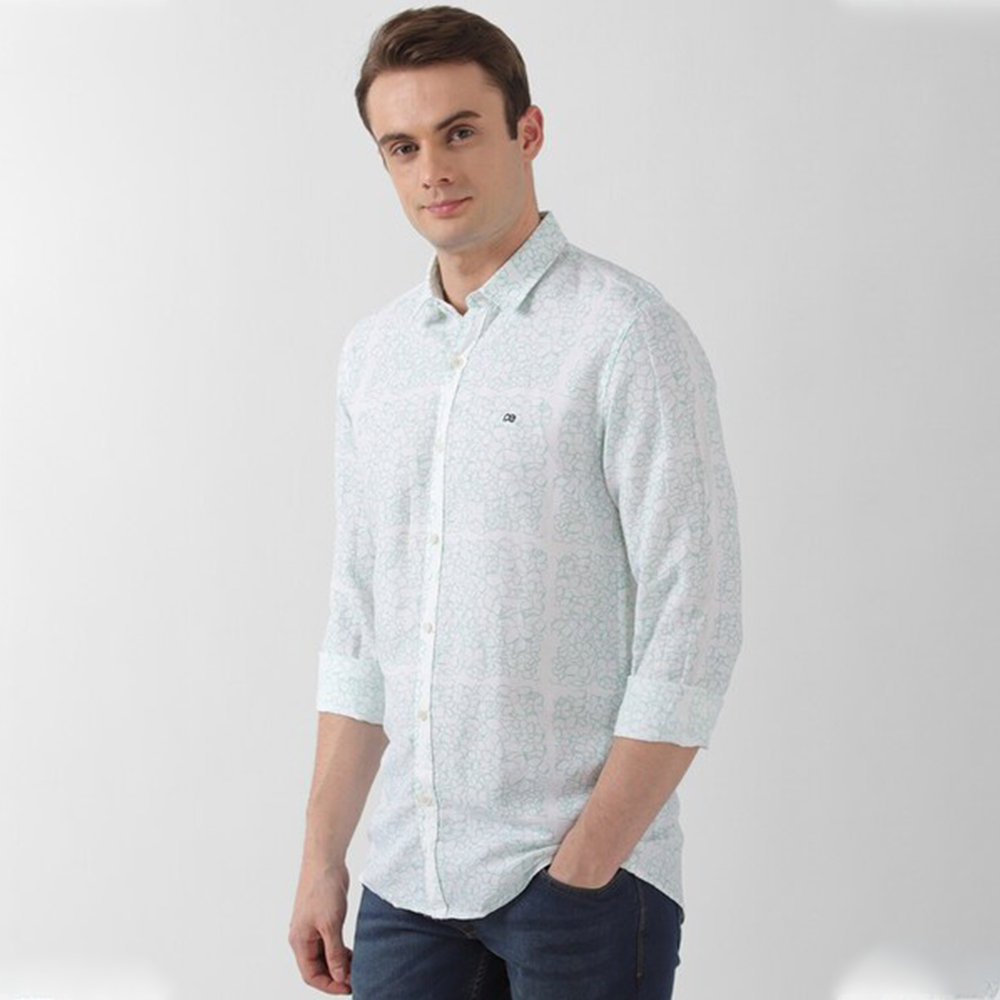 PETER ENGLAND FULLSHIRT(Light Green)