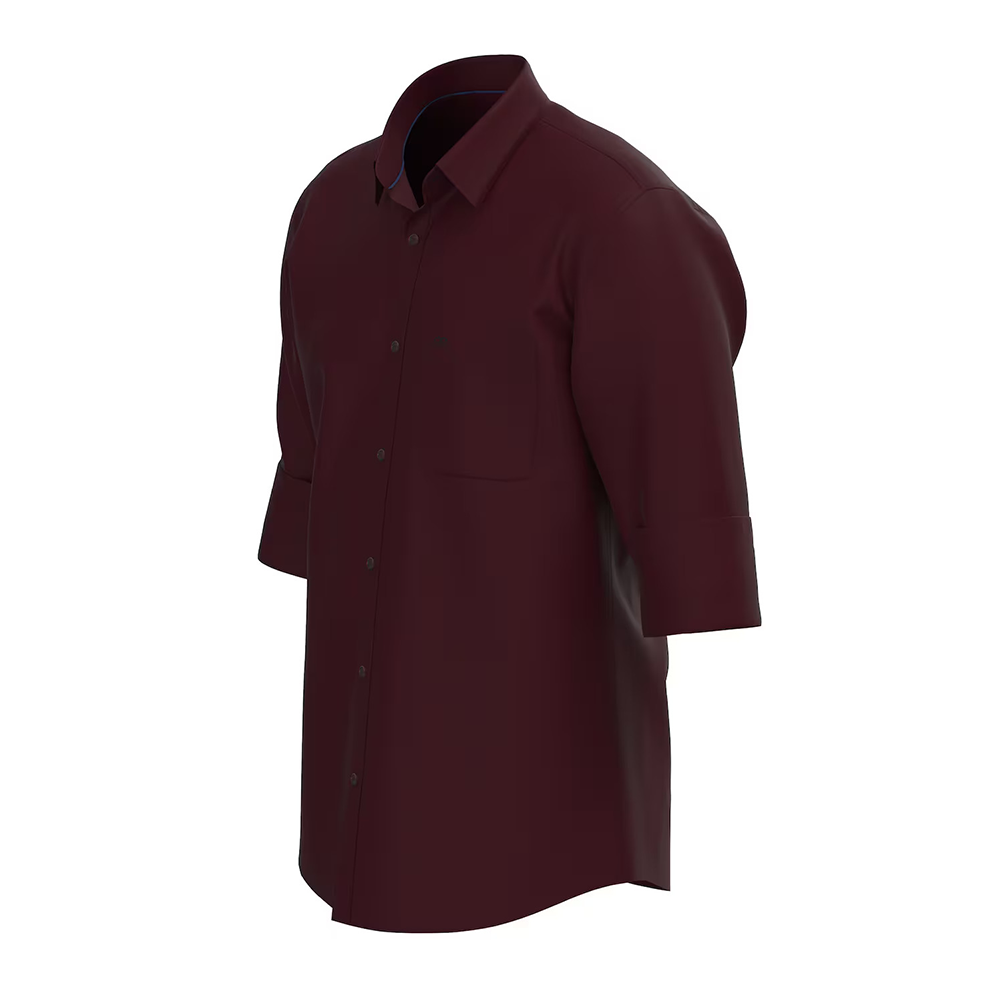 PETER ENGLAND PRINT FULLSHIRT(Maroon)