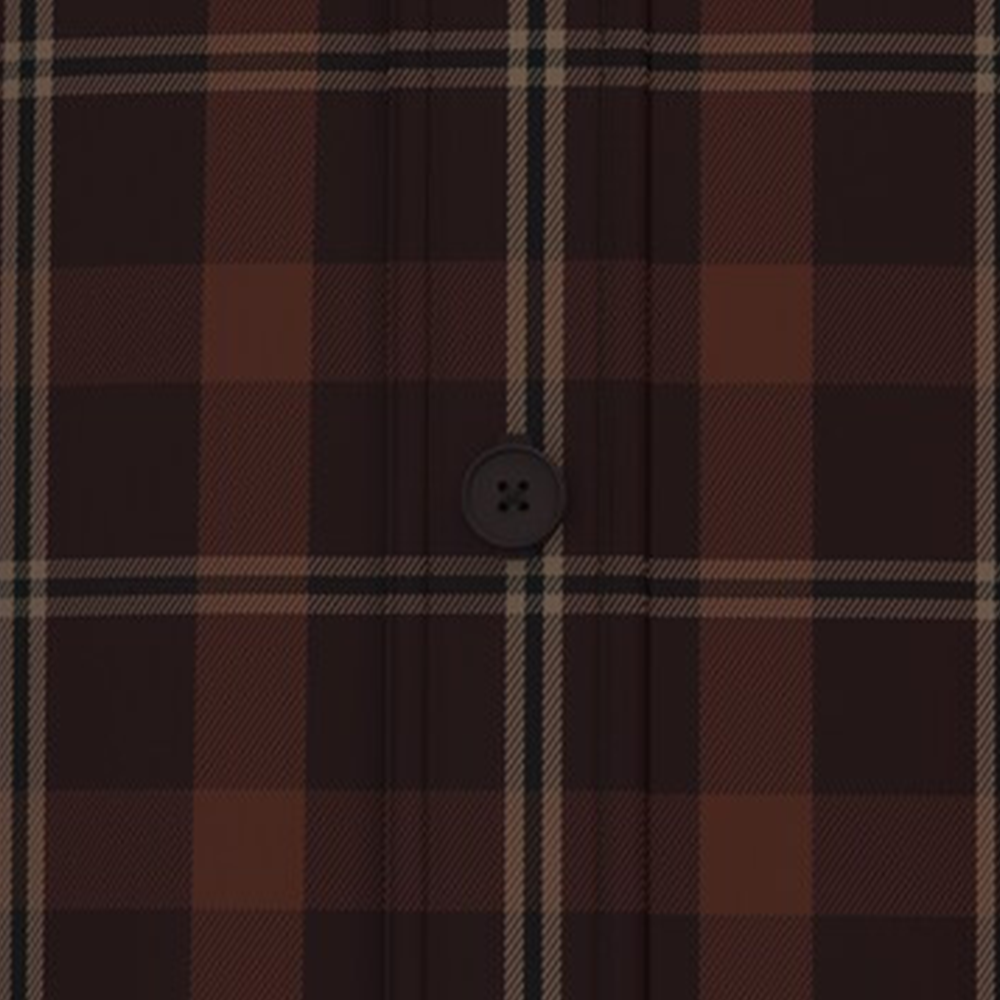 PETER ENGLAND PRINT FULLSHIRT(Brown)