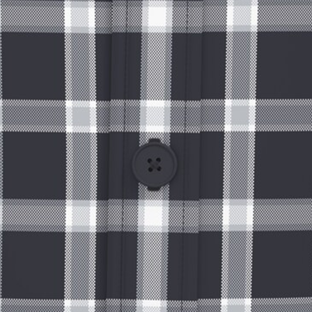 PETER ENGLAND PRINT FULLSHIRT(Charcoal)