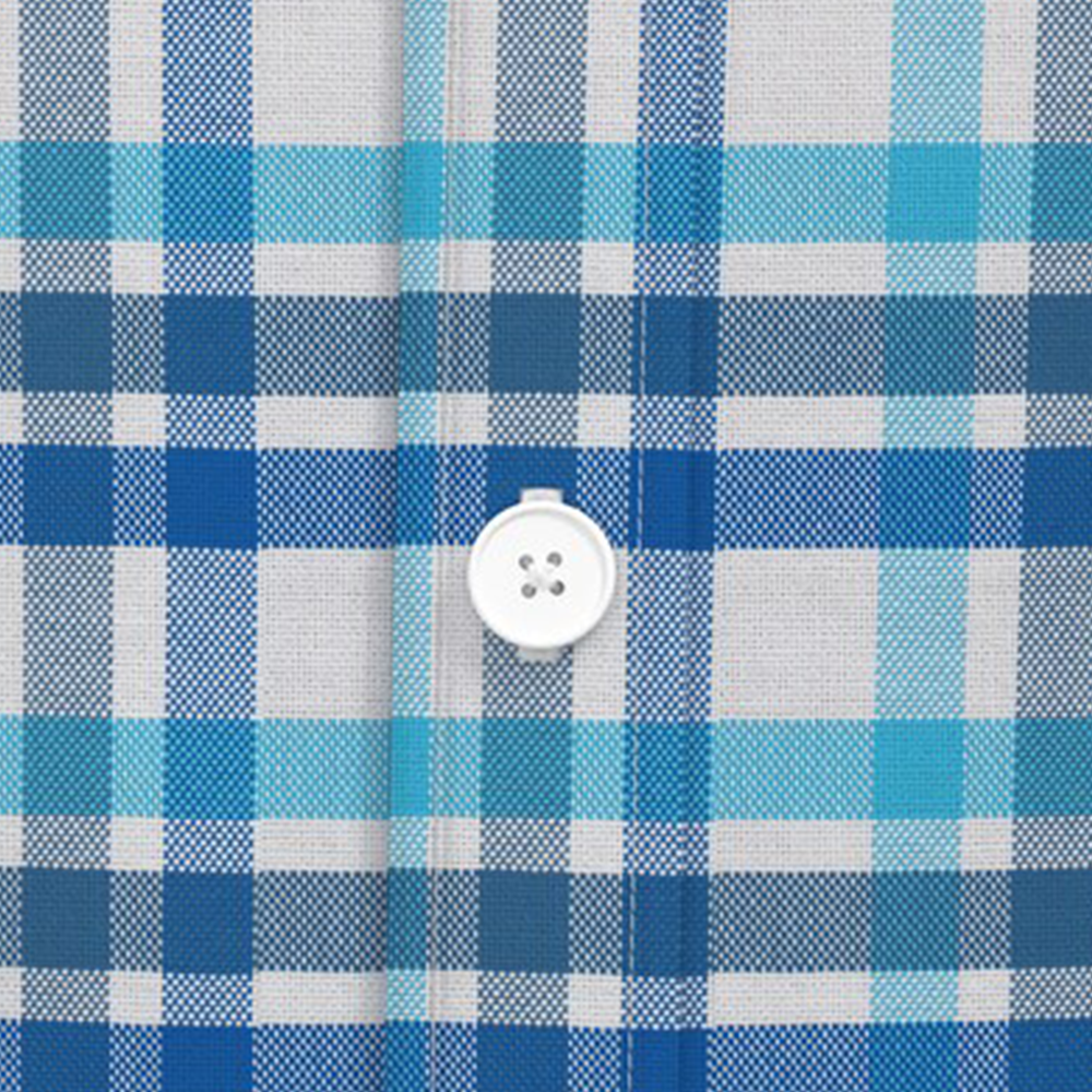 PETER ENGLAND PRINT FULLSHIRT(Medium Blue)