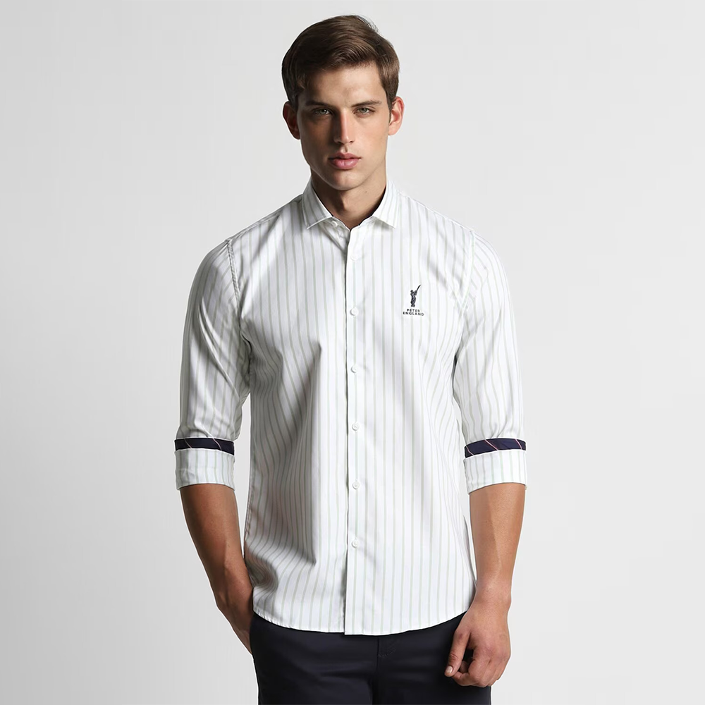 PETER ENGLAND FULLSHIRT(Light Green)