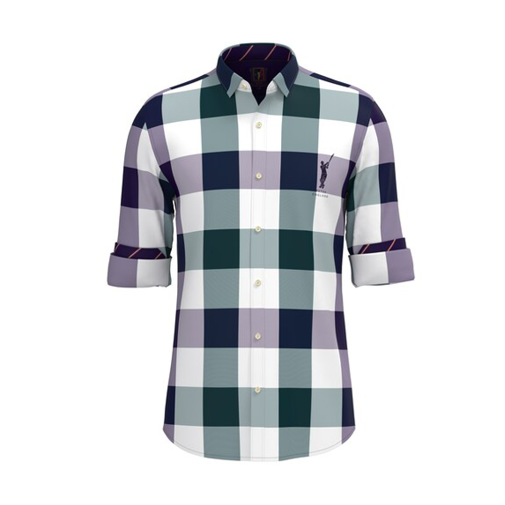 PETER ENGLAND FULLSHIRT(Teal)
