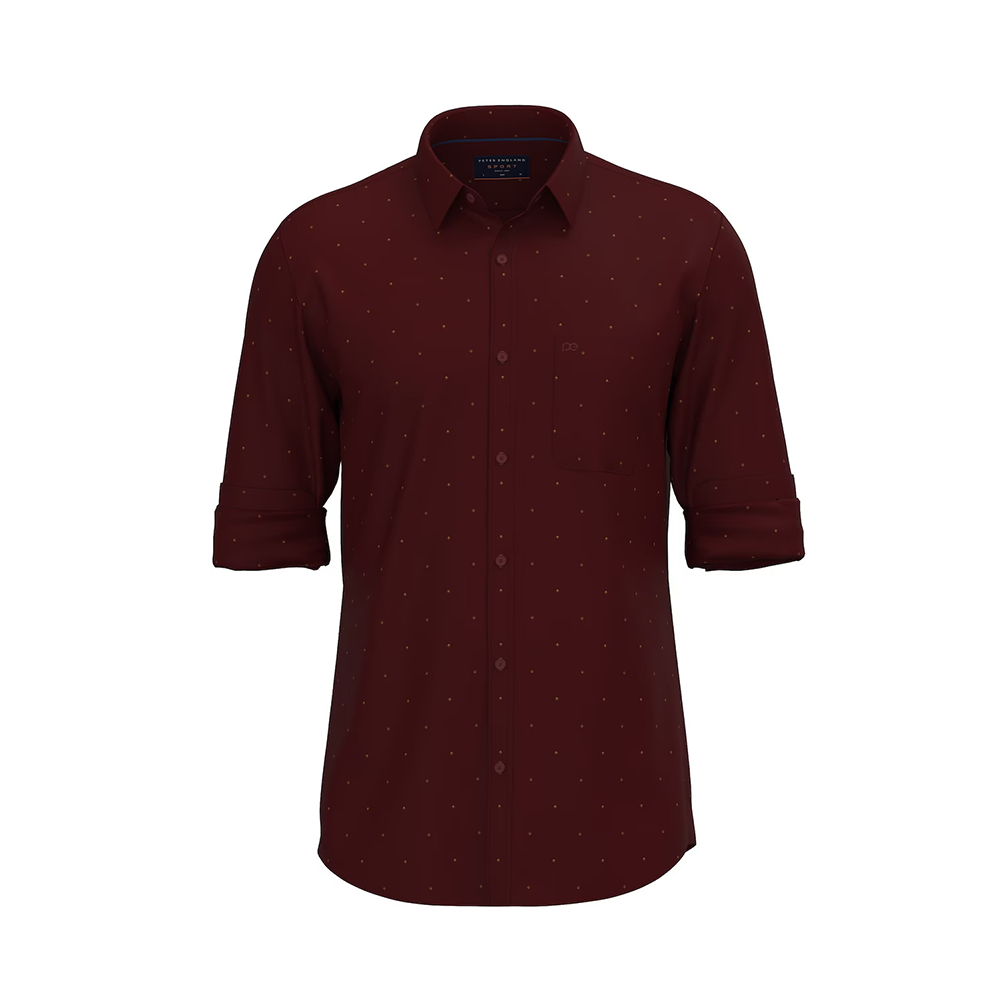 PETER ENGLAND FULLSHIRT(Maroon)