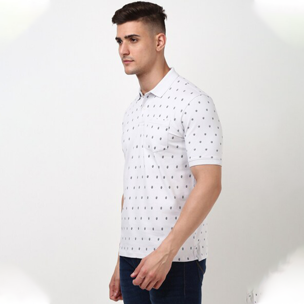 PETER ENGLAND PREINTED T-SHIRT( Medium Blue)