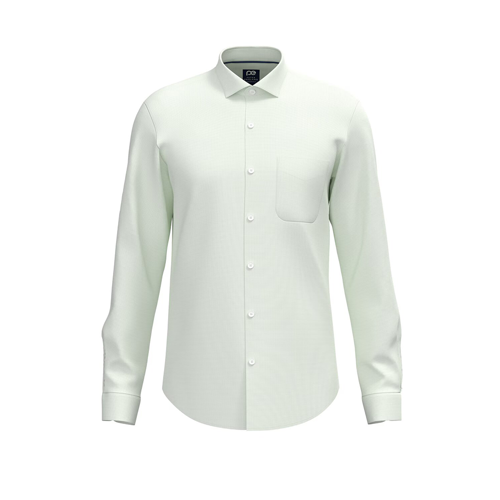PETER ENGLAND PREINTED SHIRT( Light Green)