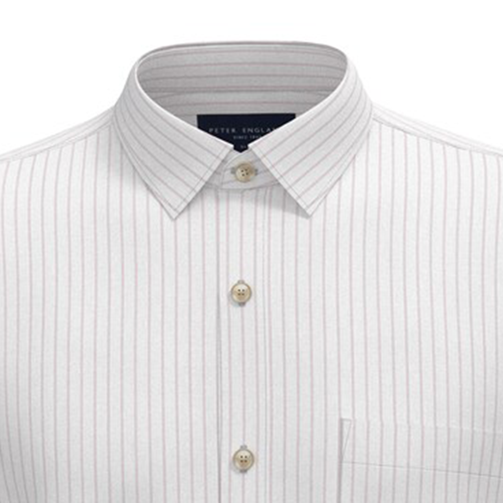 PETER ENGLAND PREINTED SHIRT( White)