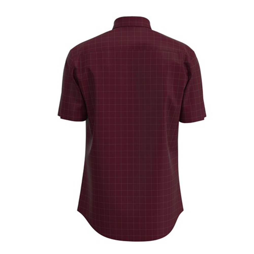 PETER ENGLAND PREINTED SHIRT(Maroon)