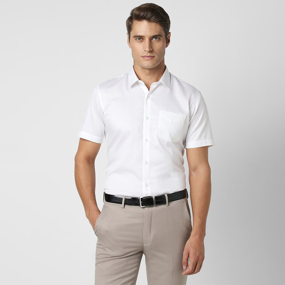 PETER ENGLAND PREINTED SHIRT( White)