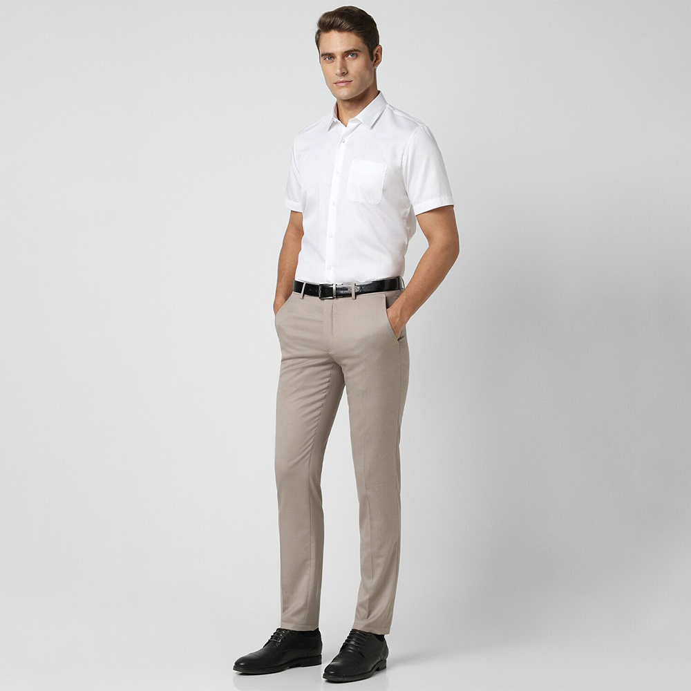 PETER ENGLAND PREINTED SHIRT( White)