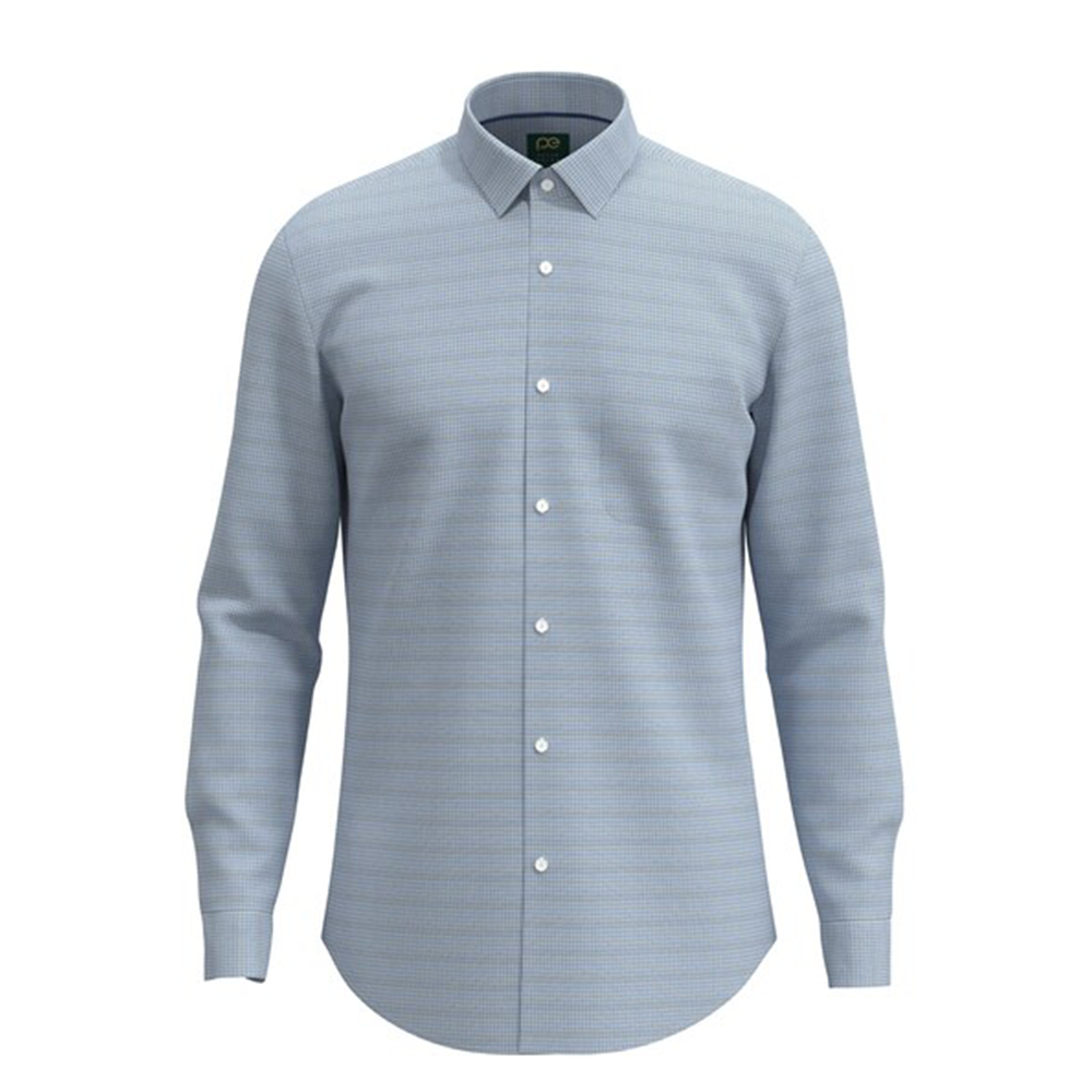 PETER ENGLAND PREINTED SHIRT( Medium Blue)