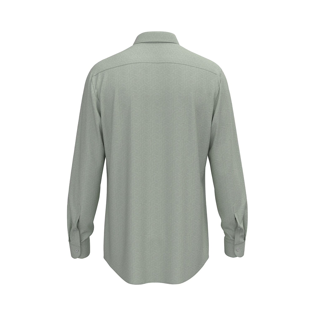 PETER ENGLAND PRINTED FULLSHIRT( Light Grey)