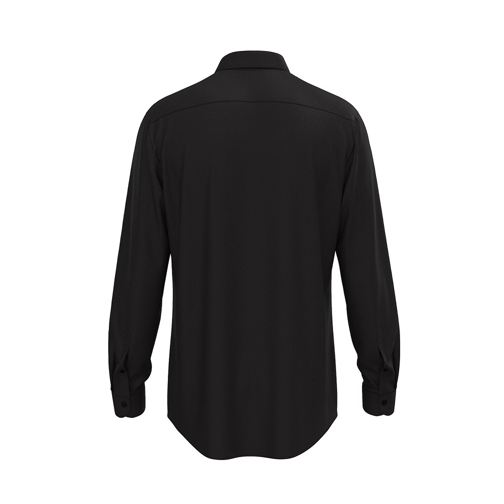 PETER ENGLAND PRINTED FULLSHIRT( Black)