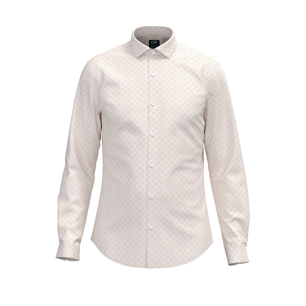 PETER ENGLAND PRINTED FULLSHIRT( White)