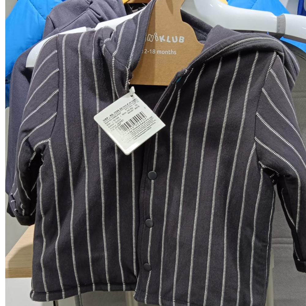 MINI KLUB Baby Boys Regular Fit Full Sleeve Jacket_Black
