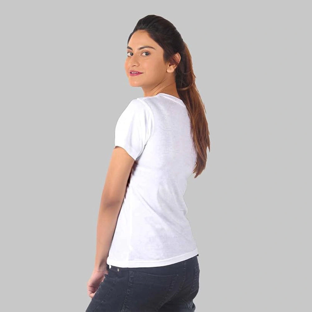 Women's Short Sleeve Casual Tee T-shirt Summer Casual Crewneck Half Sleeve Tees Cute Print Tunic Tops_White