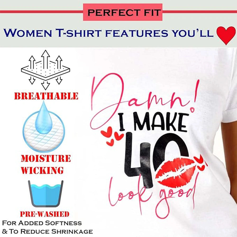 Women's Short Sleeve Casual Tee T-shirt Summer Casual Crewneck Half Sleeve Tees Cute Print Tunic Tops_White