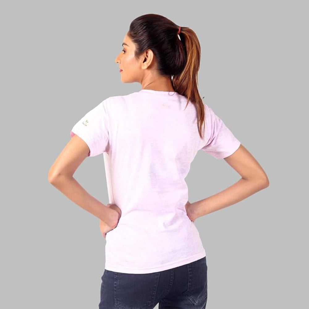 Women's Short Sleeve Casual Tee T-shirt Summer Casual Crewneck Half Sleeve Tees Cute Print Tunic Tops_Light Pink